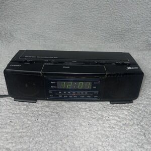 VTG Zenith Stereo Electronic Digital Clock Radio Alarm CR250 Tested